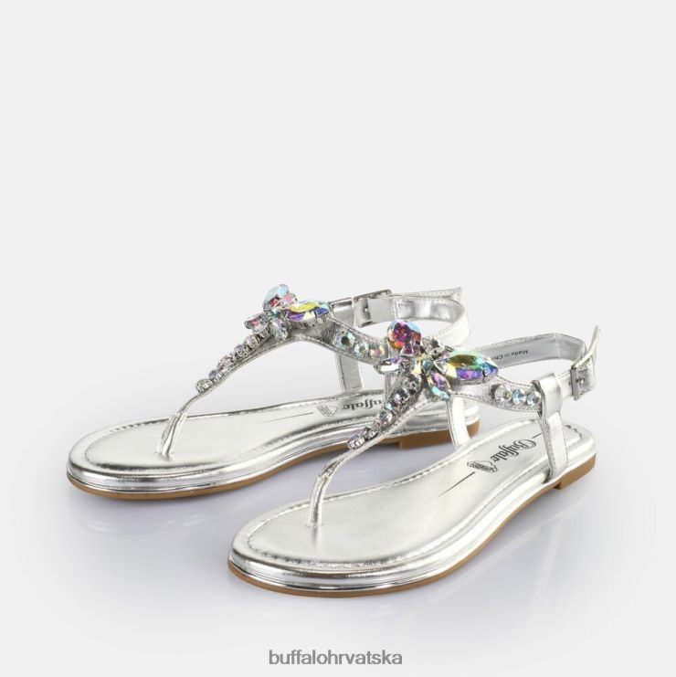srebro Buffalo capri dragonfly sandale veganske |sandale TDD6T195